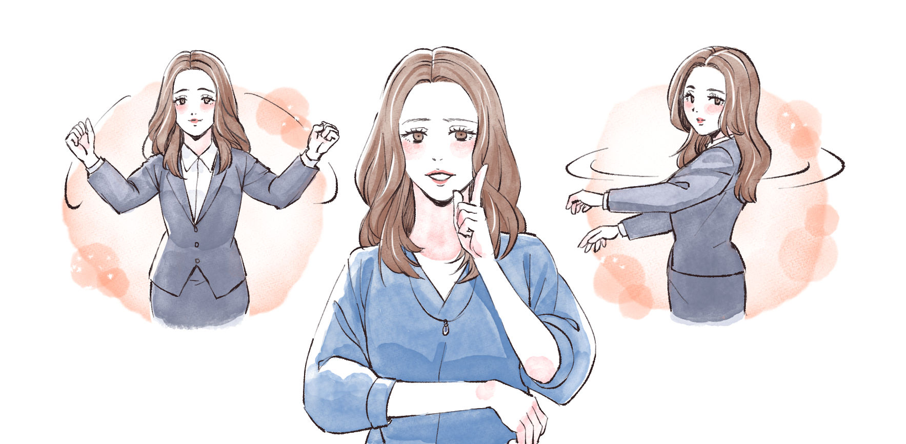 頭痛体操で頭痛を予防する女性